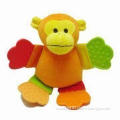 Soft Monkey Baby Teether and Rattle, Stuffed with Polyester Fiber